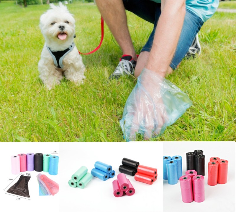HCM- Túi hốt phân chó túi nilon hót cứt chó (mỗi cuộn 15 túi) / túi hót kít chó / hướng dẫn sử dụng túi bốc kít chó / túi đựng phân chó / túi đựng kít chó / túi rác tự phân hủy / túi đựng rác / túi phân chó