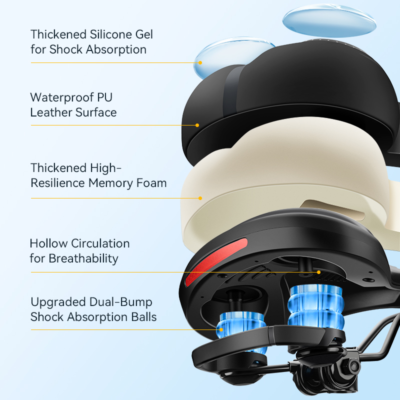 【Giao hàng địa phương】ROCKBROS yên xe đạp thoải mái yên cho MTB sáng phản chiếu PU chống sốc chống trượt đệm bằng da mềm đi xe đạp