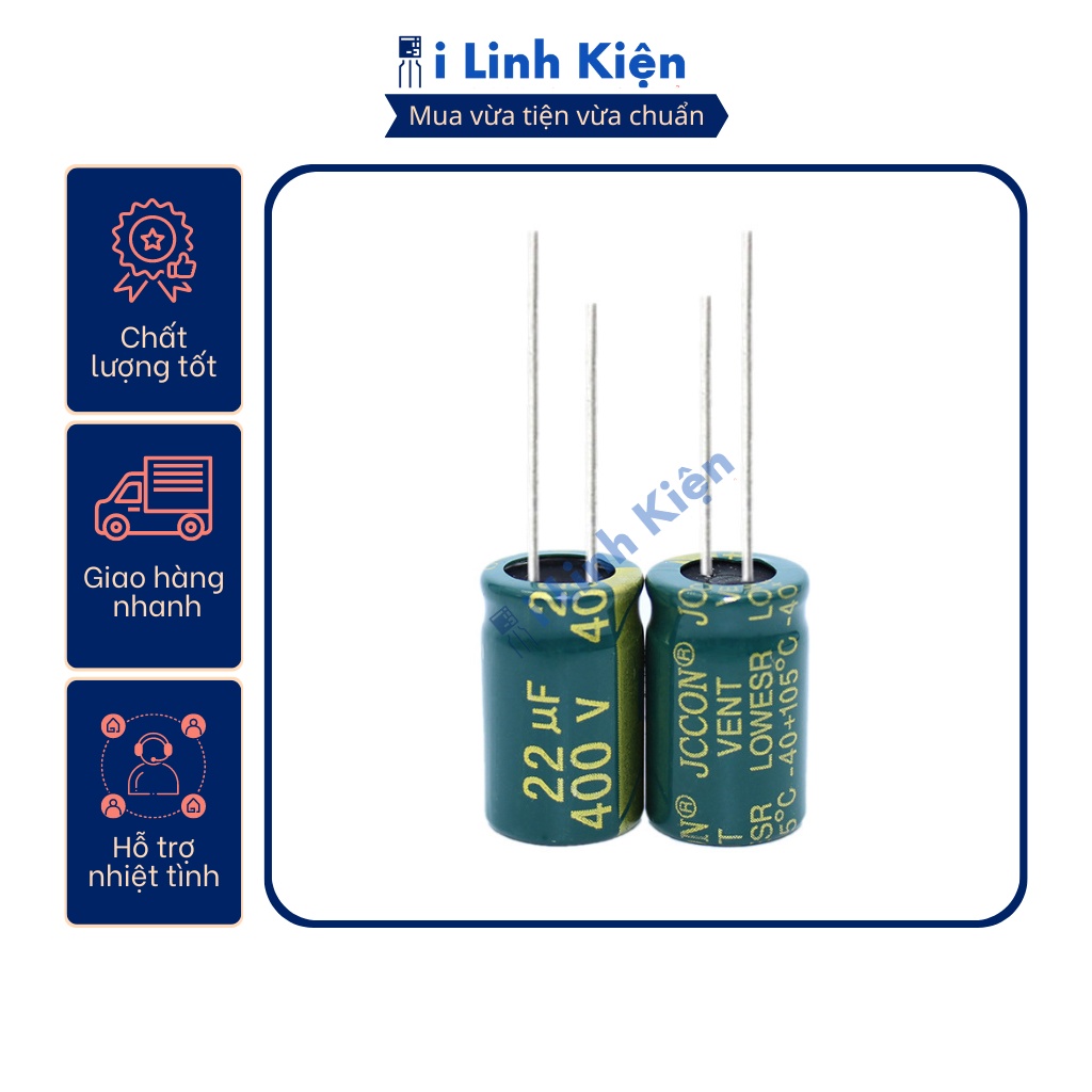 Tụ hóa 22UF 400V chất lượng tốt.