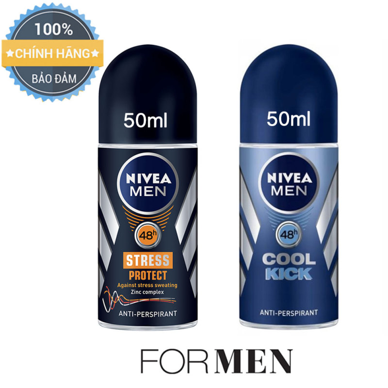 2 chai lăn khử mùi cho Nam NIVEA MEN - 50ml/chai