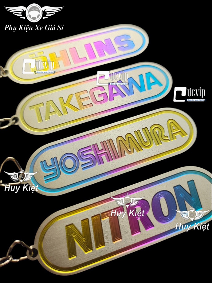 Móc Khóa Titan Logo Ohlins, Takegawa, Yoshimura, Nitron MS4349