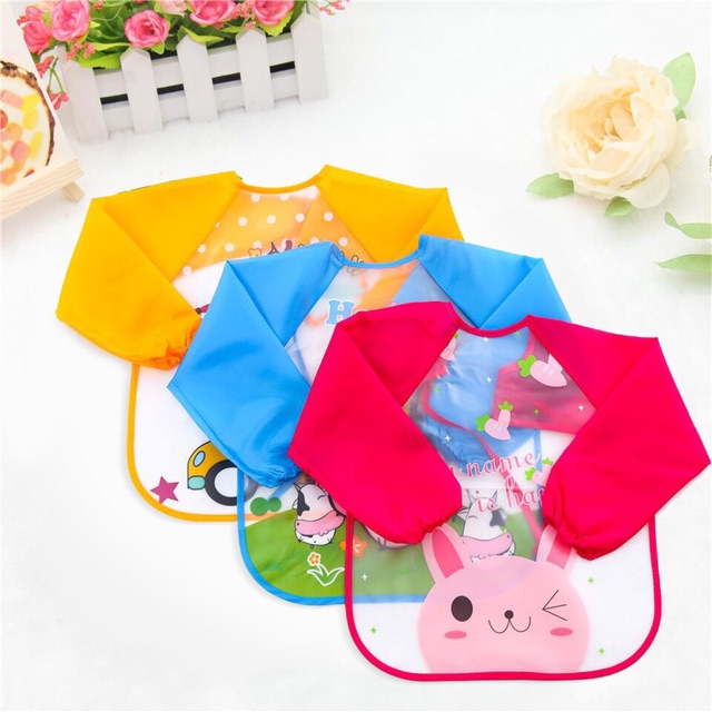 Áo yếm ăn dặm nilon chống thấm