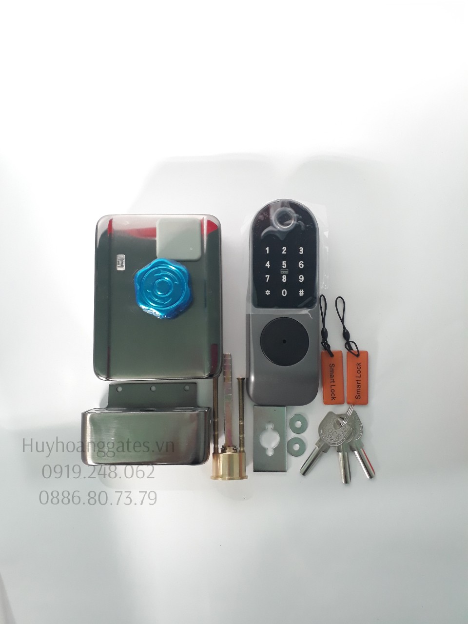 Khóa cửa cổng vân tay-thẻ từ