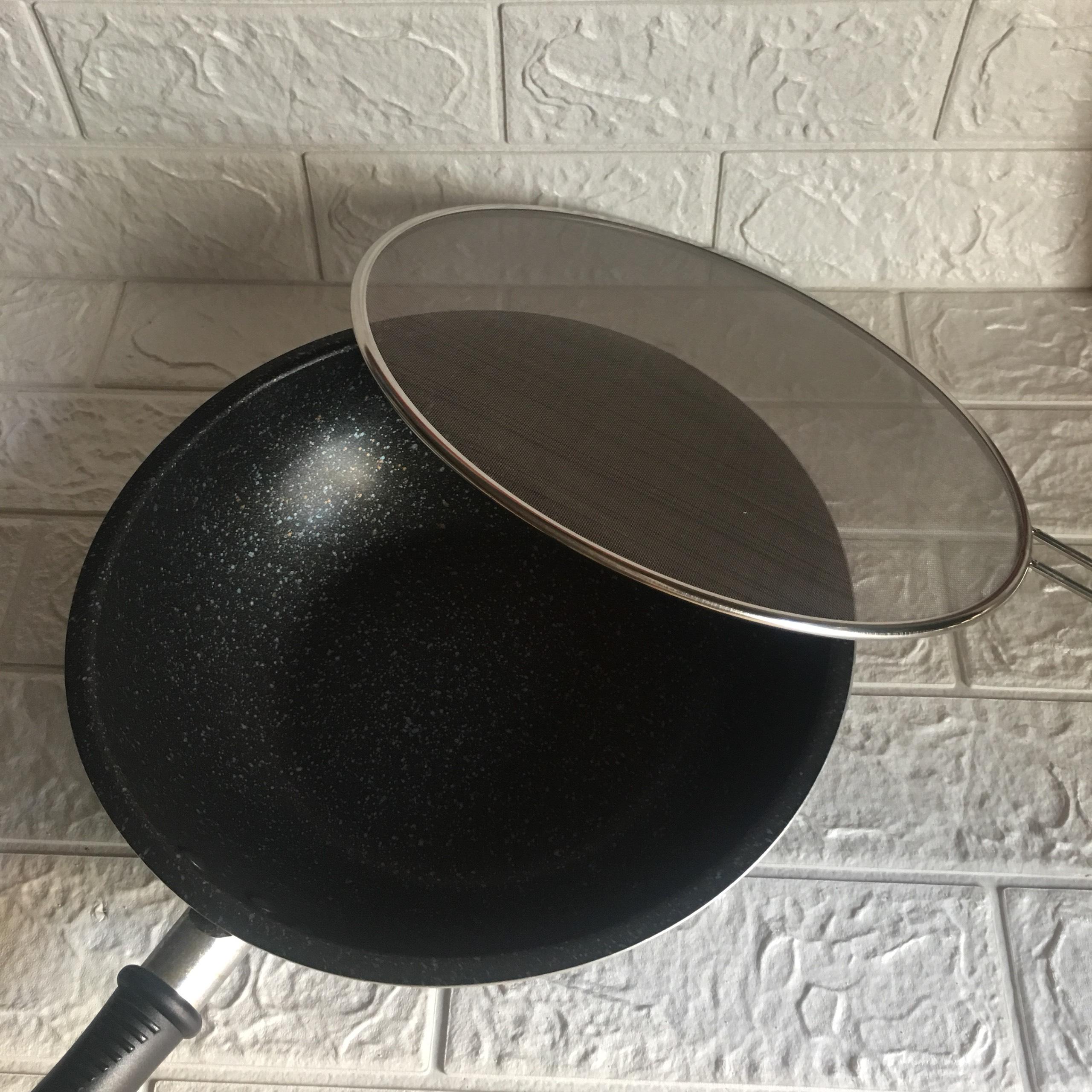 3 miếng nắp Inox chặn dầu mở. Kích thước size 29cm