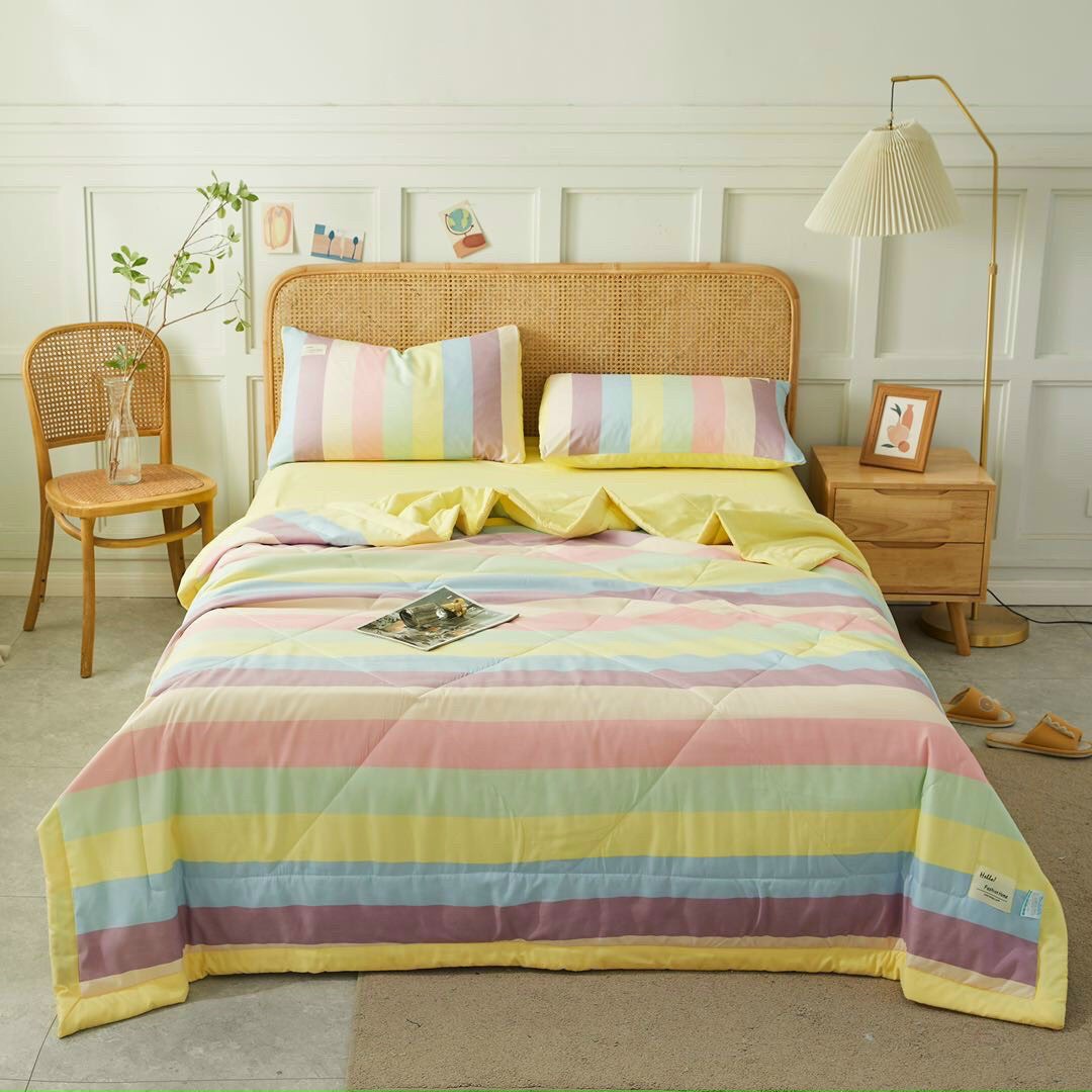 Bộ Chăn Ga Cotton Tici Chần Bông Kẻ Caro Nhiều Mẫu Lựa Chọn , Đủ Size Giường Đệm