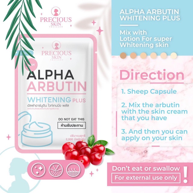 Viên Bột Kích Trắng Alpha Arbutin Plus New