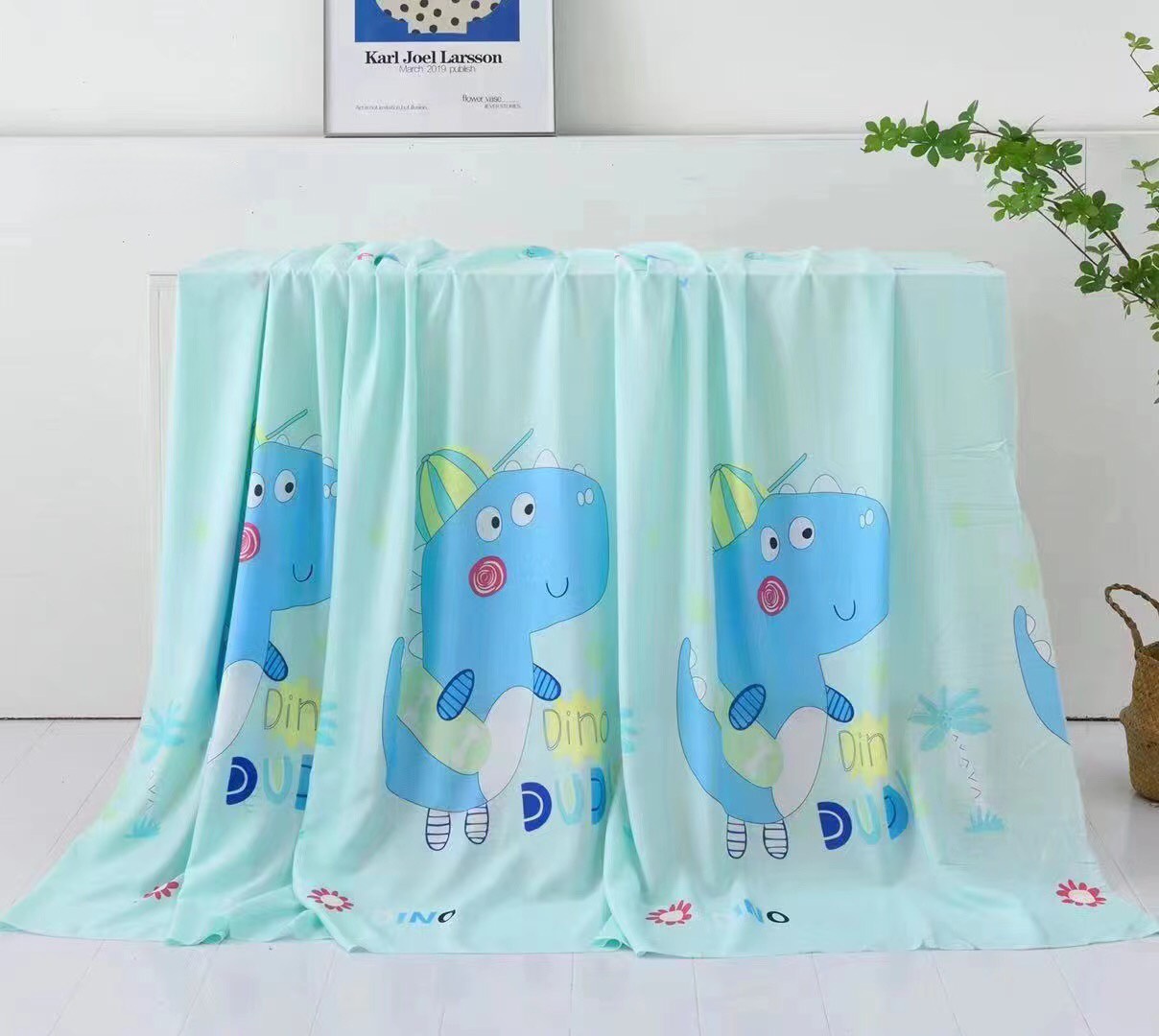 Chăn hè thu, chăn hè, mền cotton lụa TELCEL trần bông cho bé 1m2x1m5