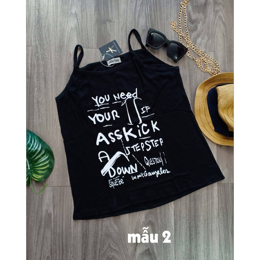 [HCM]áo 2 dây bigsize in hình( nhiều mẫu)