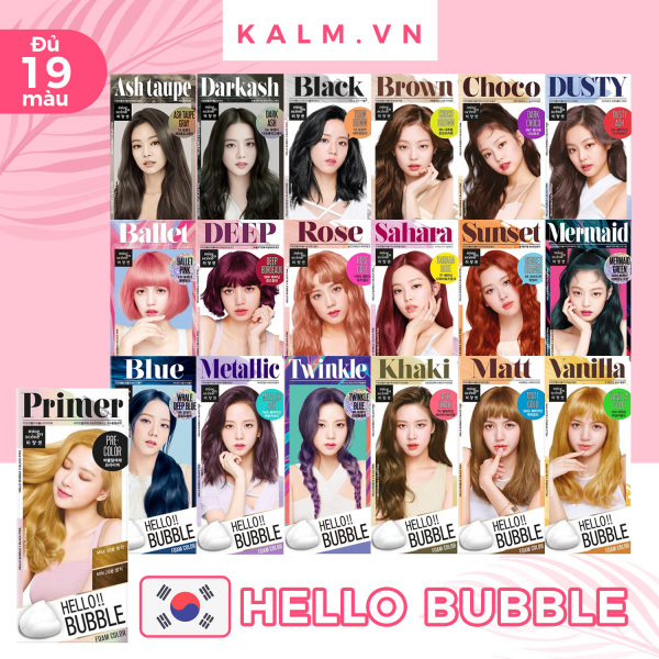 Thuốc nhuộm tóc bọt biển Hello Bubble chính hãng Hàn Quốc
