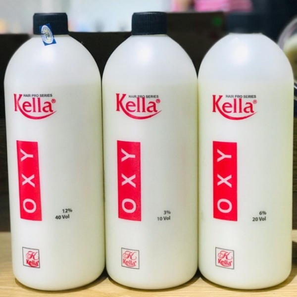 Oxy trợ nhuộm tóc siêu dưỡng không rát Kella 1000ml chai màu trắng nắp đen😍FREESHIP 😍 hỗ trợ nhuộm bảo vệ tóc khỏi nhuộm