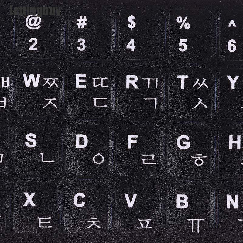Jettingbuy 1Pc Korean KEYBOARD STICKER Printed Keyboard Protective Stickers