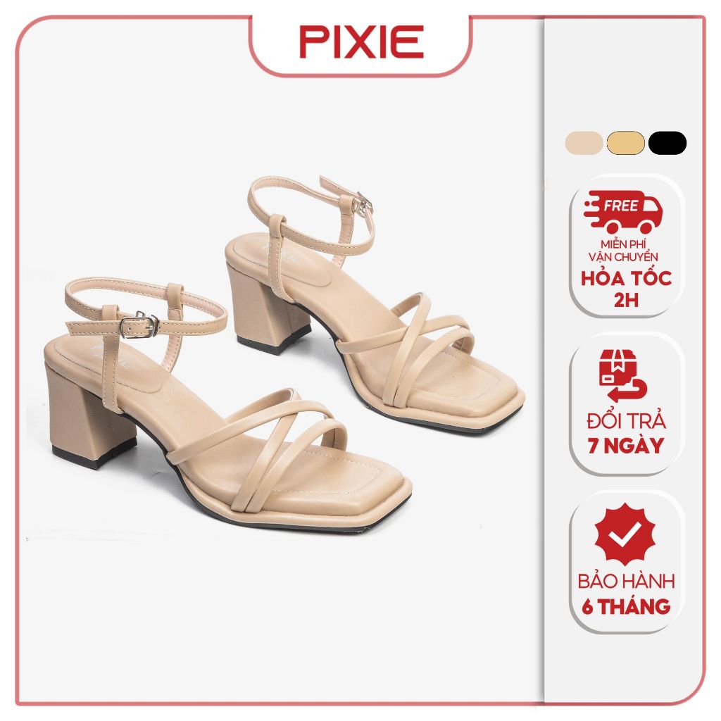 Giày Sandal Cao Gót 6cm Quai Mảnh Pixie H159