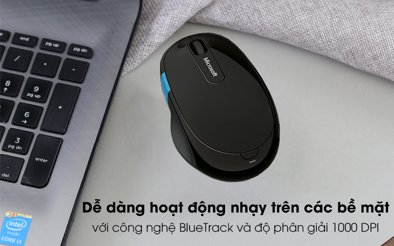 Chuột Bluetooth Microsoft Sculpt Comfort Đen