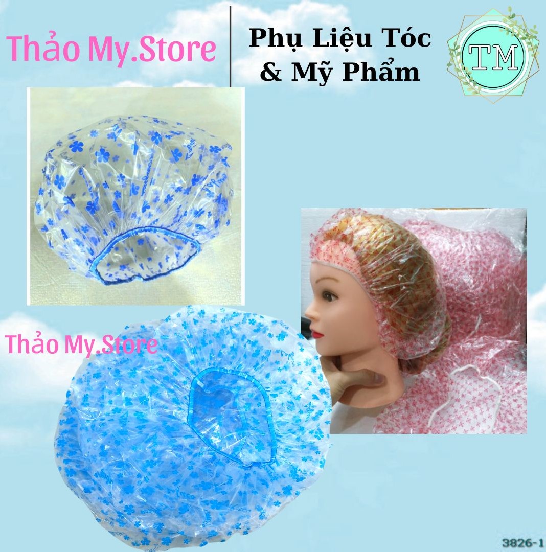 Bao Trùm Tóc, Nón Tắm Ni Lông loại mỏng dùng để ủ lạnh tóc sử dụng ủ tóc , bịt kín tóc tránh ướt tóc nilông dai đẹp