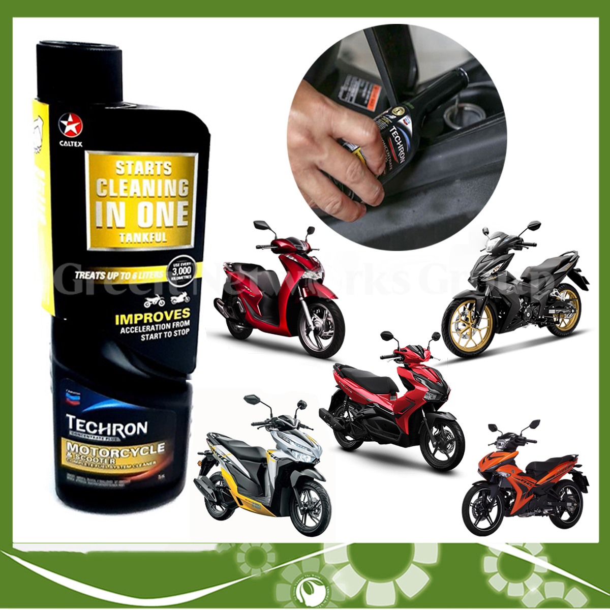 [HCM]Dung dịch làm sạch động cơ xe máy Caltex Techron Concentrate Plus 75ml