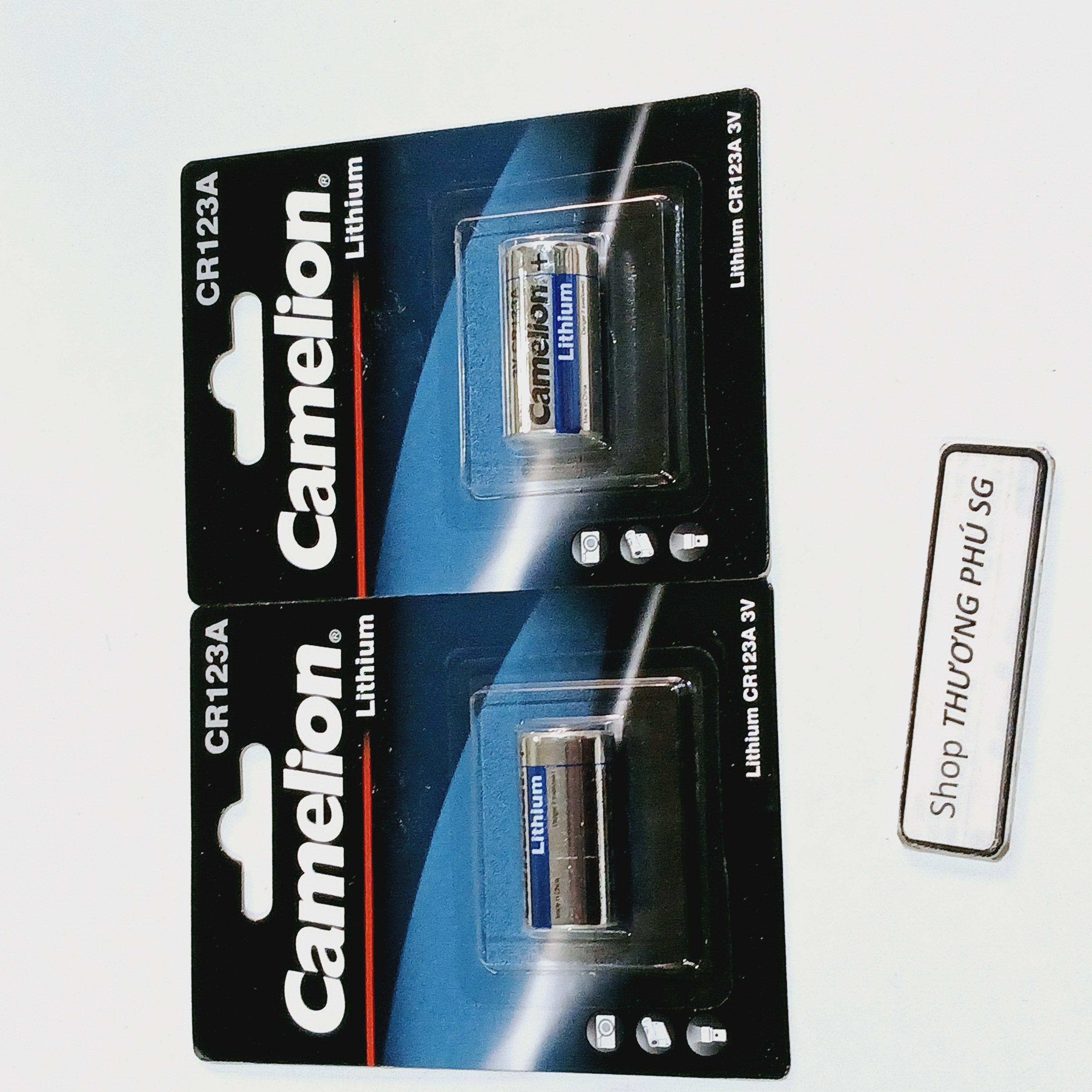 Pin CR123A - 3V (123A): Camelion Lithium Battery Photo / Vĩ 1 Viên