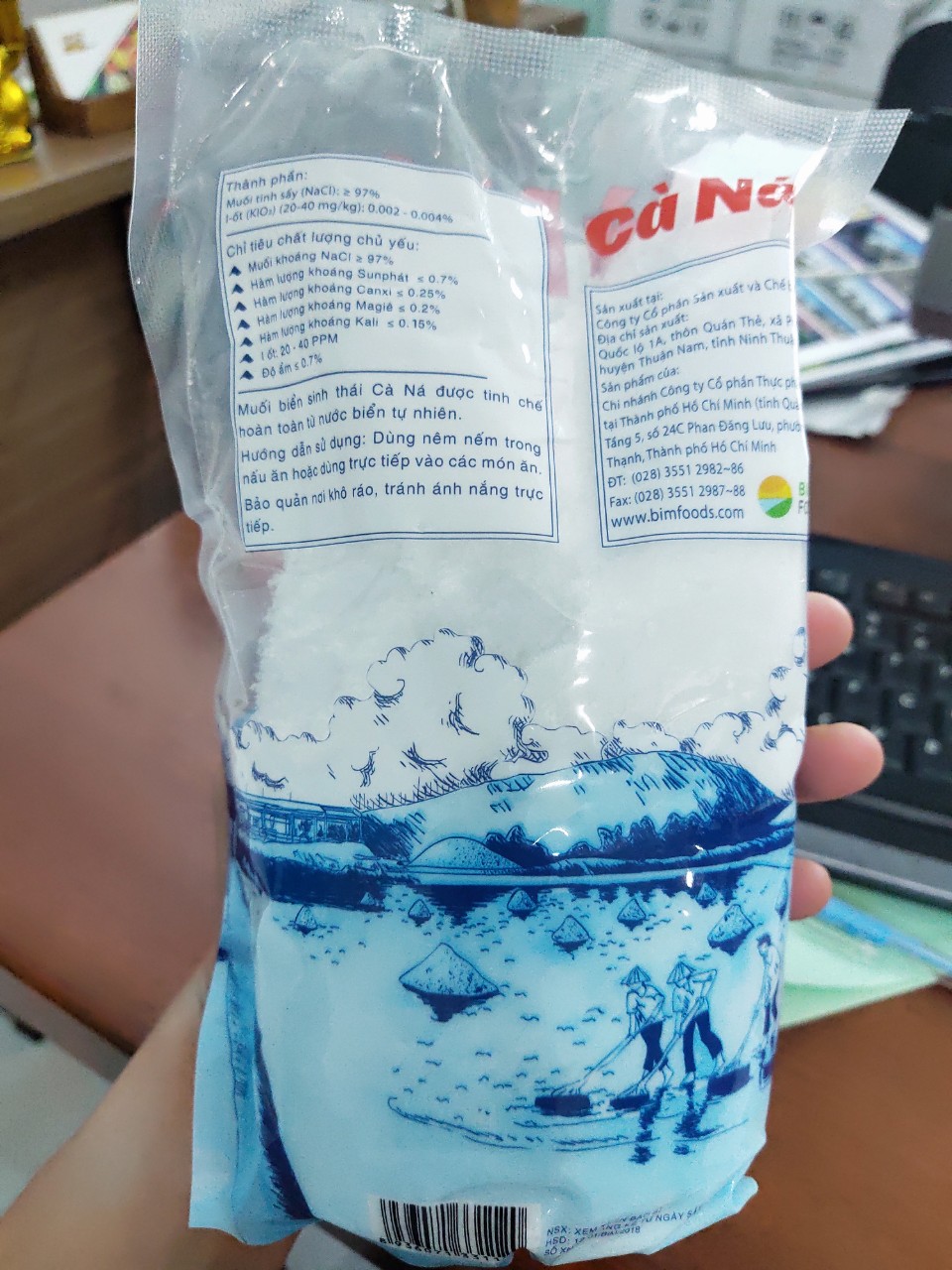 [HCM]Muối Biển Sinh Thái - Cà Ná Có I - Ốt 1kg (DATE LUÔN MỚI)
