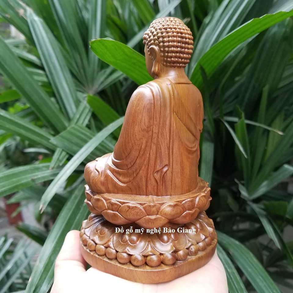 Tượng phật a di đà gỗ bách xanh