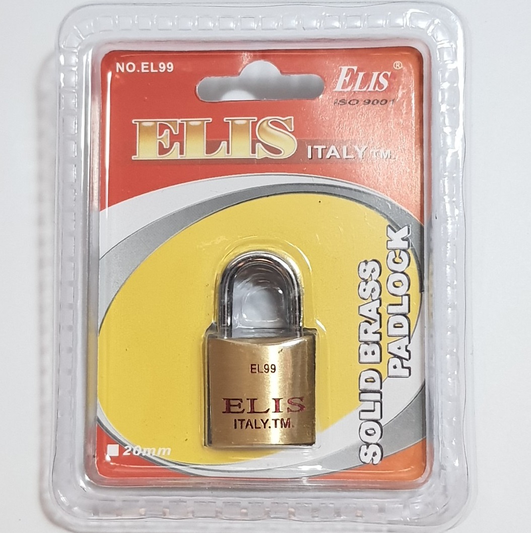 Ổ khóa Mini khóa vali cửa tủ túi xách Elis 20mm Solid Brass Padlock