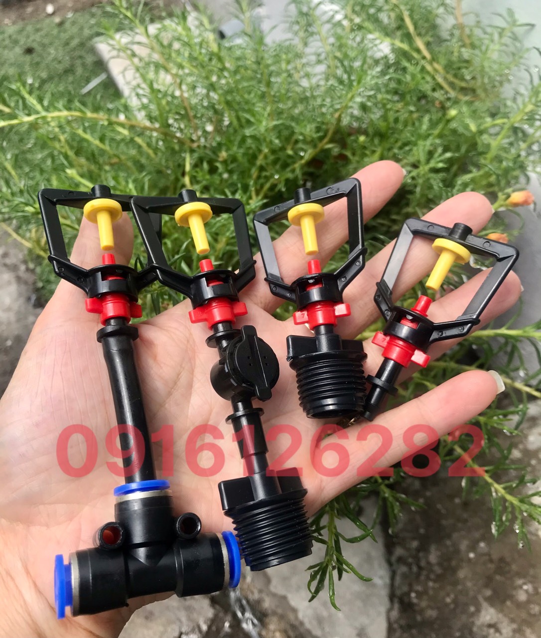 10 béc phun mưa dạng xòe 360 độ tưới rau tưới lan cây cảnh tưới ban công