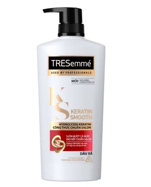 Dầu xả tresemmé keratin smooth vào nếp suôn mượt 620g
