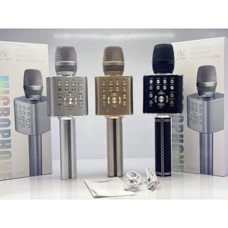 [HCM]Mic hát Karaoke Bluetooth Micro Bluetooth Hát Karaoke Không Dây Micro Karaoke bluetooth cao cấp YS 96 Nghe Nhạc Cực Hay Âm Bass Cực ĐỈnh Mic Bắt Giọng Rất Tốt Hỗ Trợ Kết Nối USB Thẻ Nhớ Cổng 3.5 Nhiều Màu Sắc BH 1 đổi 1.