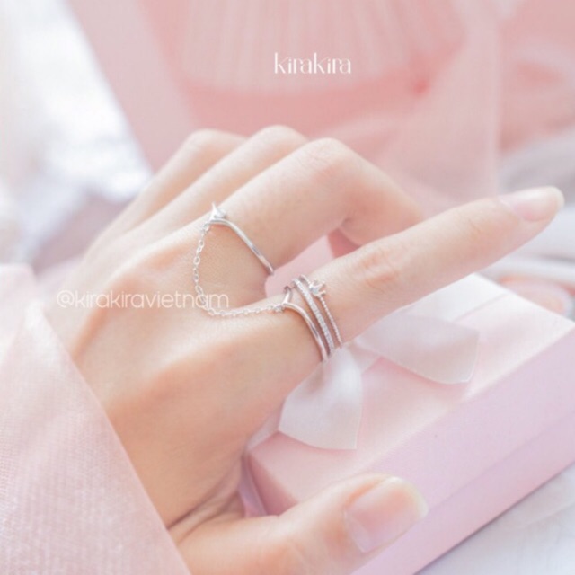 Nhẫn kiểu dây xích thời trang CHAIN đeo 2 kiểu