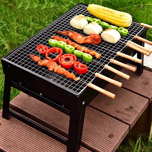 Bếp Nướng Than Hoa Vuông Xếp Gọn