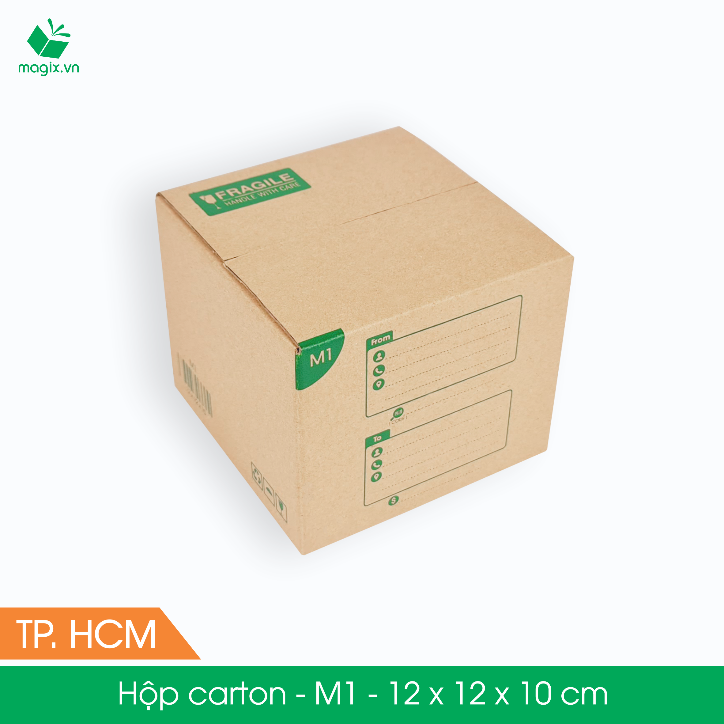 M1 - 12x12x10 cm - 20 Thùng hộp carton