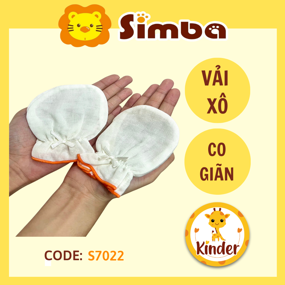 [CHÍNH HÃNG] Bao Tay Sơ Sinh Vải Xô (Co Giãn) Simba -  S7022