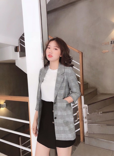 Áo Blazer kẻ
