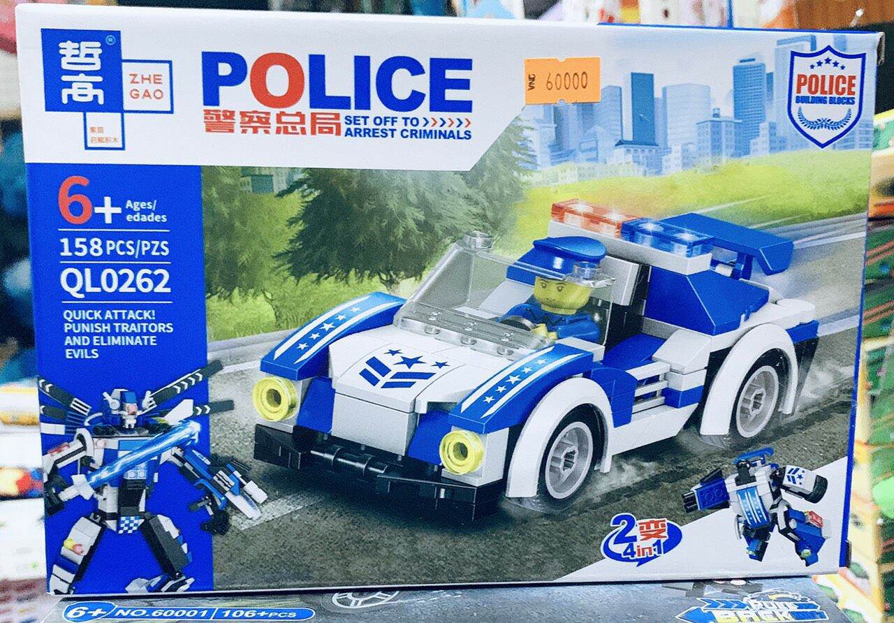 [MUA 2 GIẢM 5%][HCM]Đồ chơi lắp ráp xe police nhiều mẫu