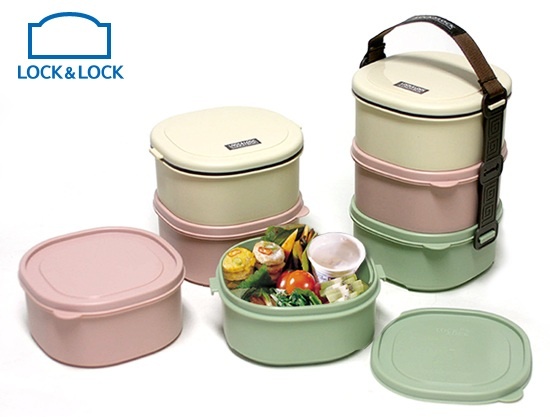 Cặp lồng cơm 3 tầng Lock&Lock HPL771 cỡ L 680ml (15,2 x 14,2 x 18 (cm)