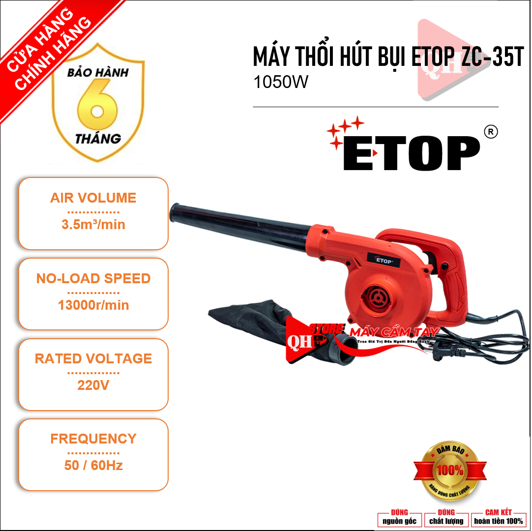 Máy thổi bụi | máy thổi bút bụi etop zc-35t | công suất 1050w cực mạnh - máy hút bụi đa năng |.