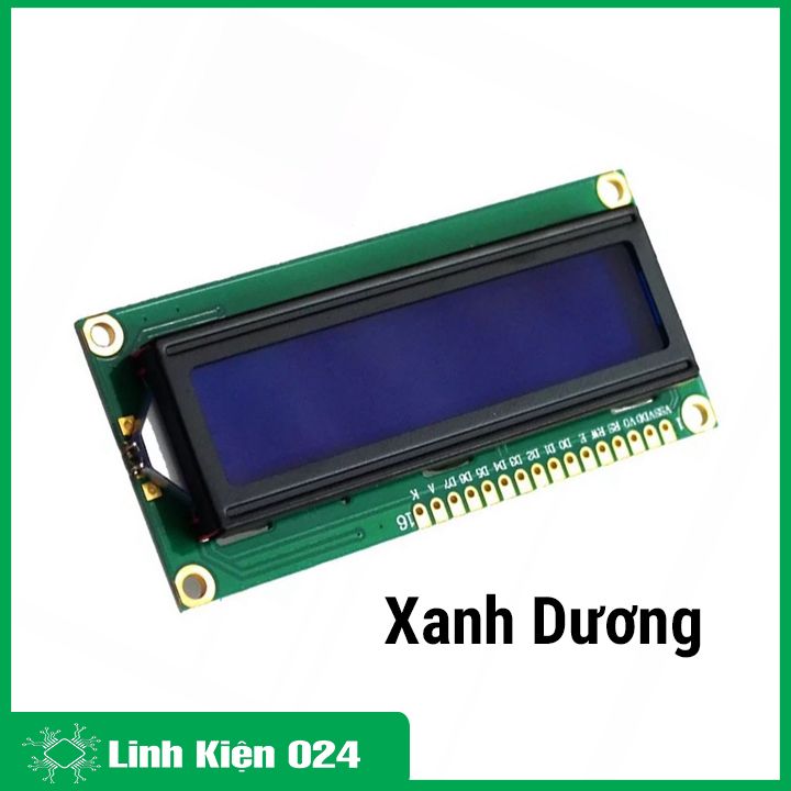 Màn hình lcd 1602 xanh lá, xanh dương hiển thị 2 dòng 8x3.6x0.8cm
