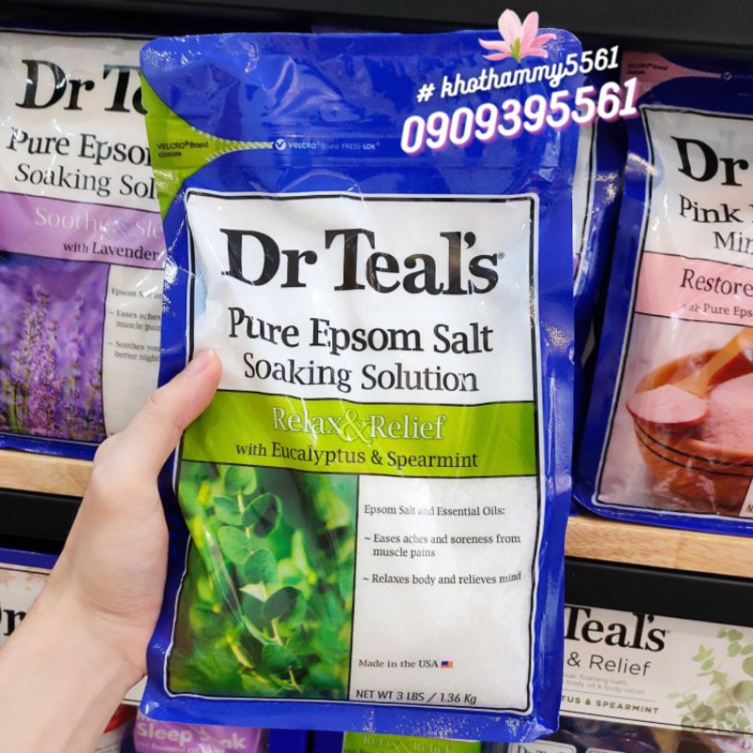 Muối tắm tẩy tế bào chết Epsom Dr Teal's
