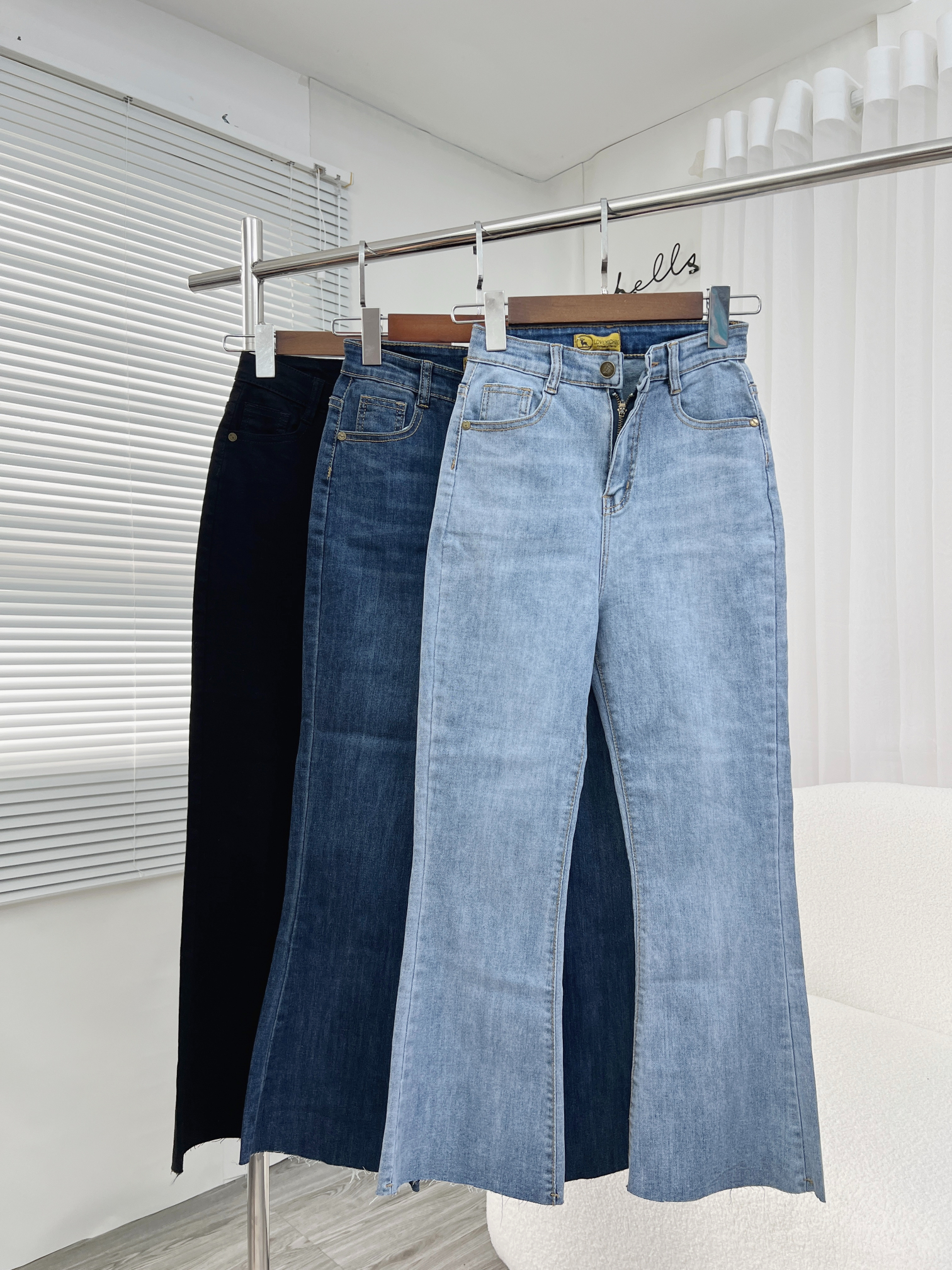 Quần Jean Ống Loe 9 Tấc (Dài 88cm) - Leda