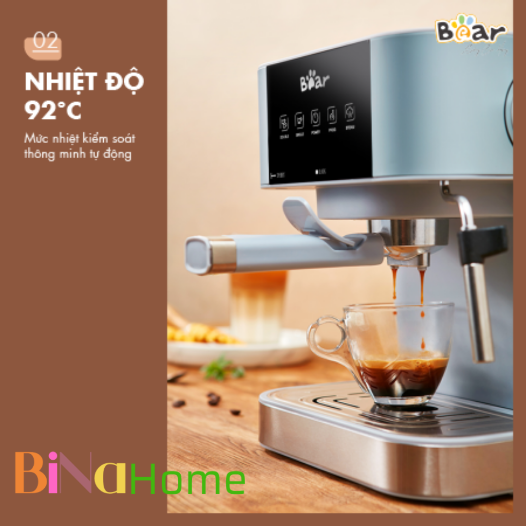 (Có sẵn BH 18 tháng) Máy Pha Cà Phê Bear KFJ-A15L1 (CF-B15V1) Màu Xanh BINAHOME
