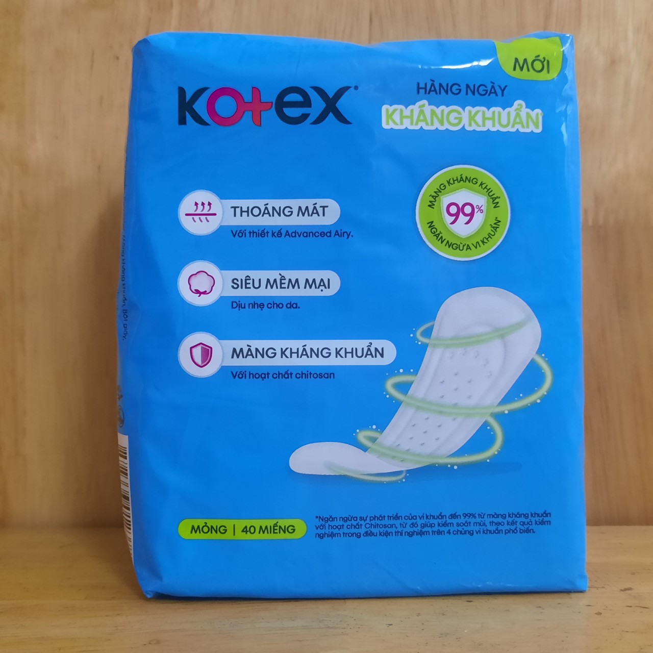 Kotex hàng ngày kháng khuẩn 40 miếng/Gói - BACH HOA HV