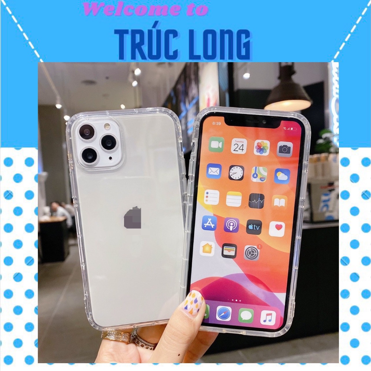 Ốp lưng trong suốt trái táo 5/5s/6/6s/7/8/Se /6 plus/6s plus/7 plus/8 plus/X/Xs/Xs max/11 Pro Max/12 Pro Max/13 Pro Max 14 15