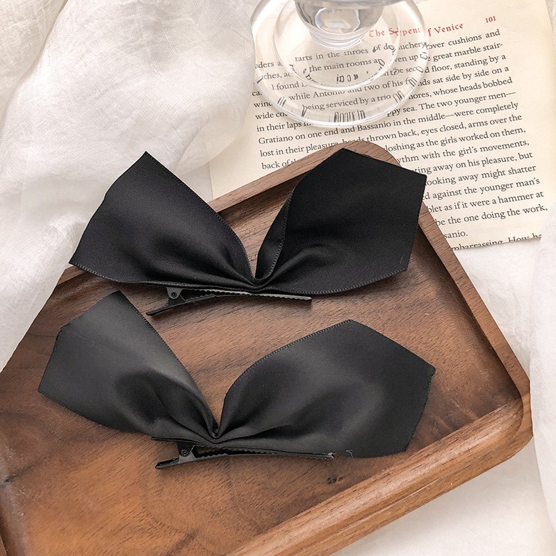Set kẹp tóc nơ lụa nơ nhung mini xinh xắn