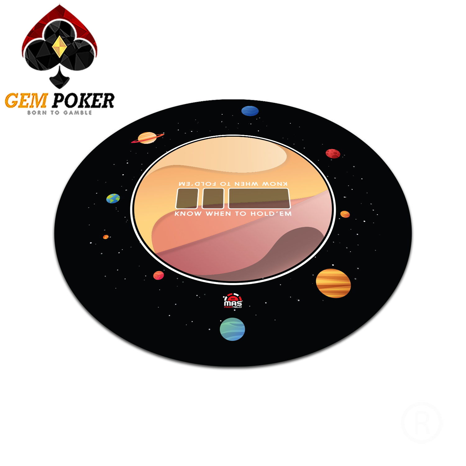 THẢM TRÒN POKER TEXAS GEM GALAXY CAO CẤP