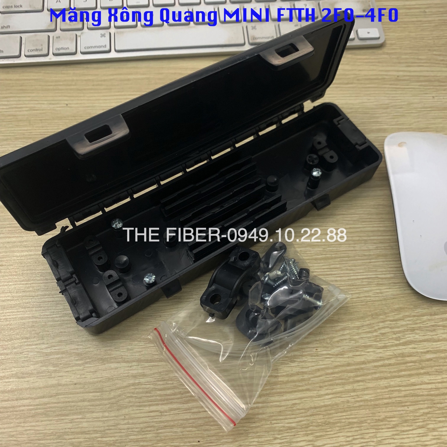Măng xông quang mini ftth 2fo-4fo bộ nối cáp quang thuê bao