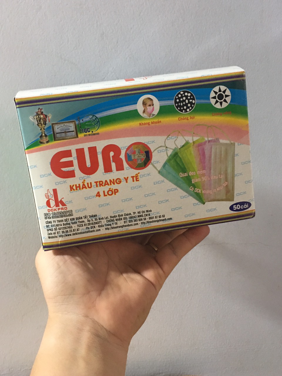 Khẩu Trang Y Tế Màu Tím 5 Lớp