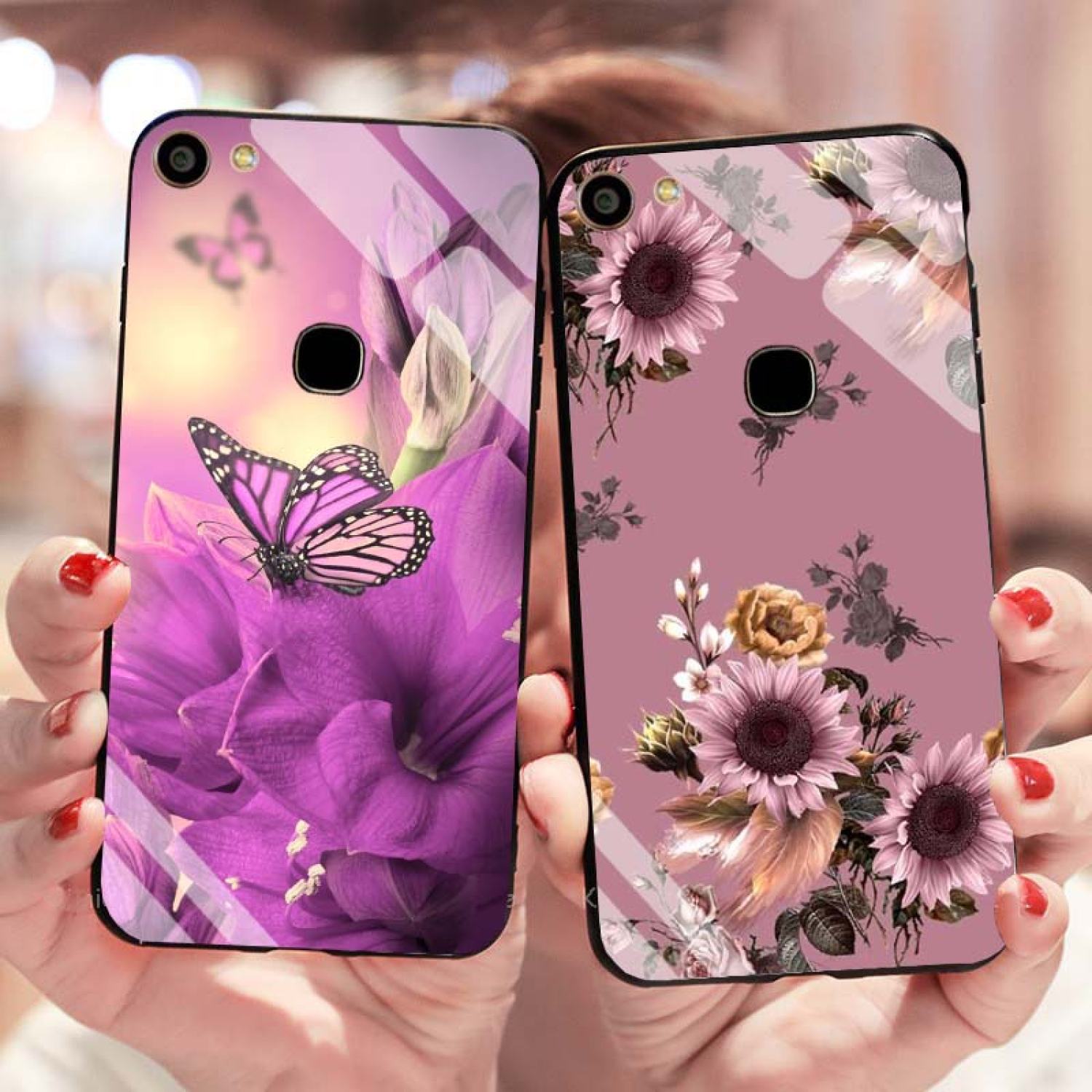 Ốp Vivo V7, V7 Plus Lưng Kính Cường Lực Mới ƞhất