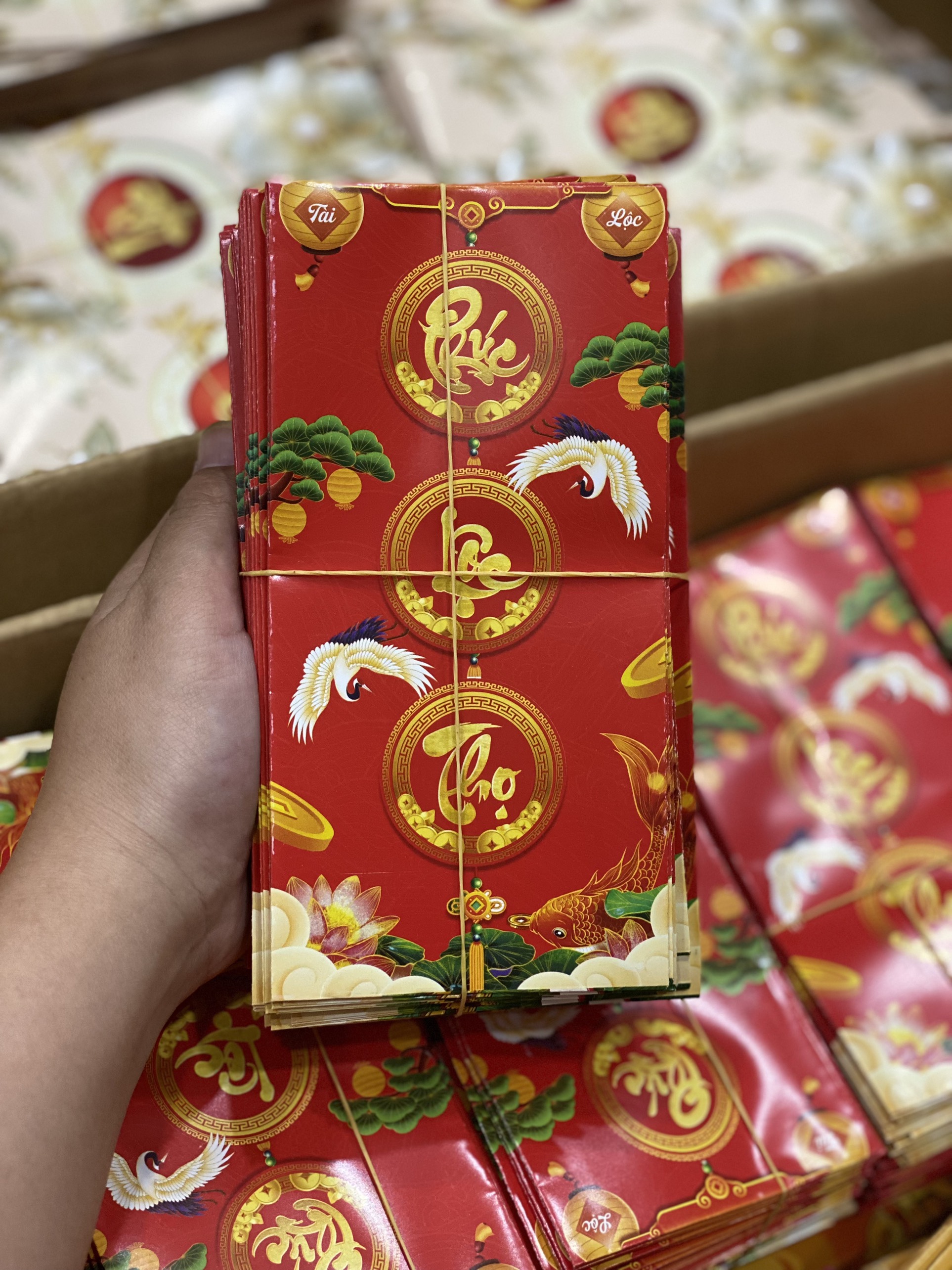 [MEMINSTORE] 10 CÁI - BAO LÌ XÌ TẾT 2023, PHÚC - LỘC - THỌ