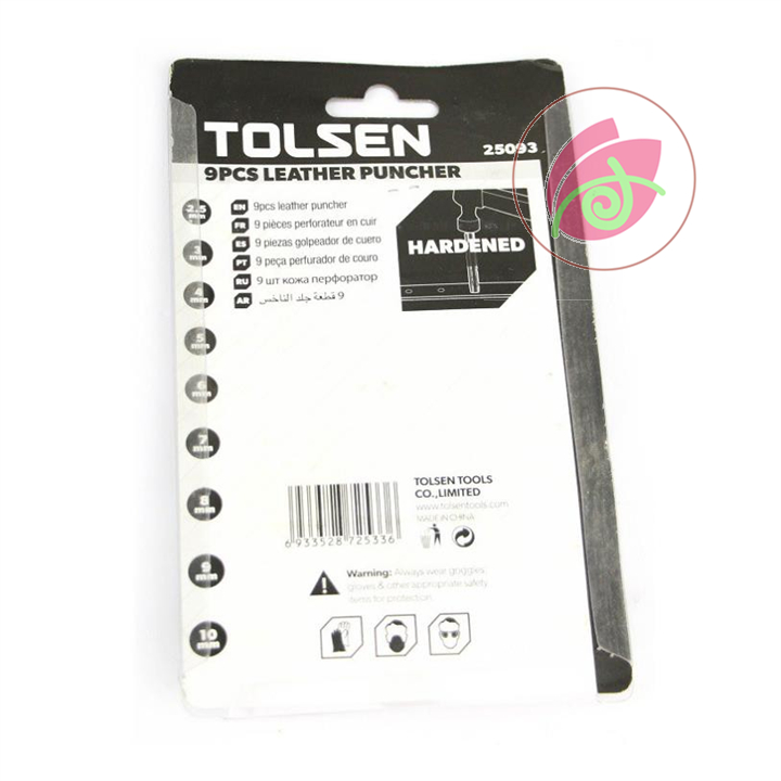 Bộ Đục lỗ Tolsen 25093 có 9 chi tiết