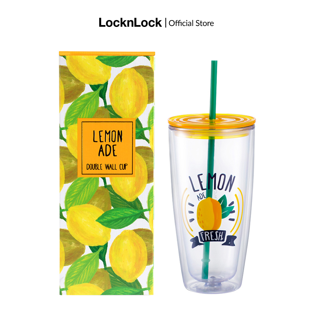 [Duy nhất 23.8 - Mua ngay] HAP507 - Ly nhựa cách nhiệt có ống hút Lock&Lock 750ml - 2 lớp cách nhiệt tốt - Hàng chính hãng - Giới hạn 5 sản phẩm/khách hàng