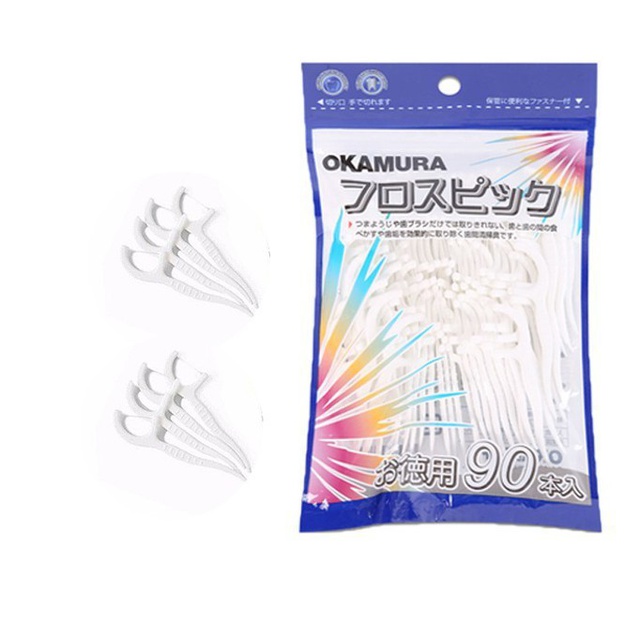 Tăm chỉ nha khoa Okamura bịch 90 cây