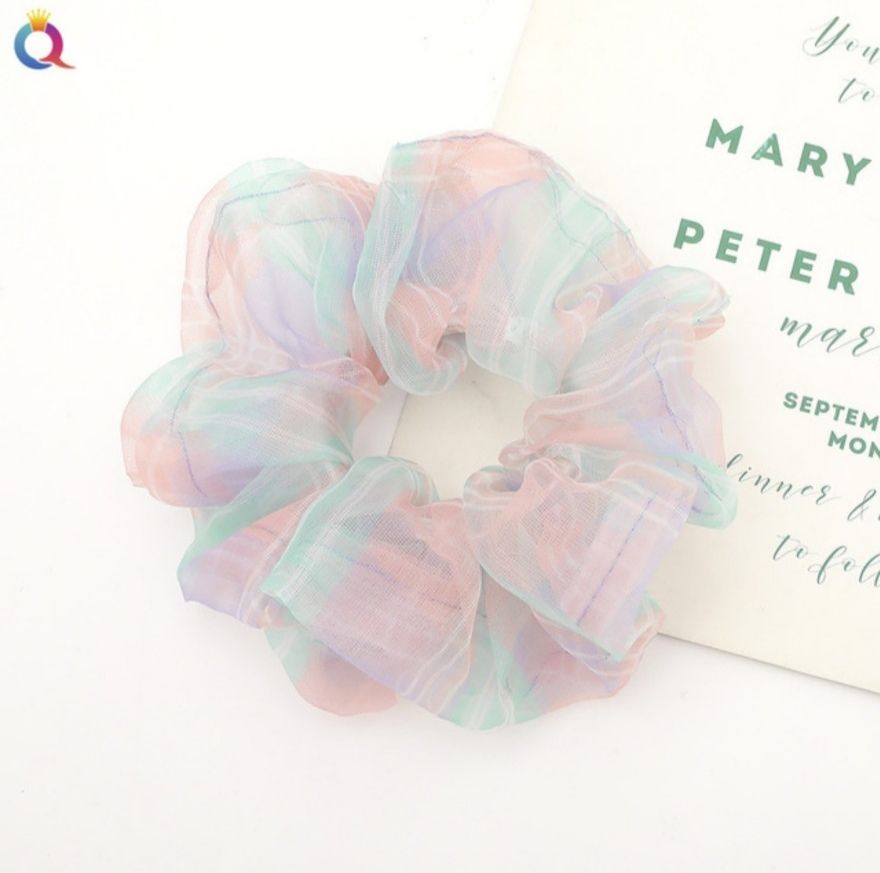 [HCM]Buộc tóc scrunchies cầu vồng